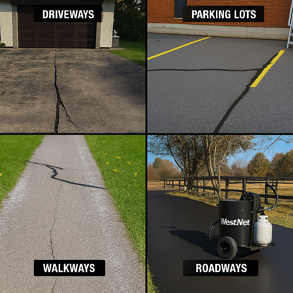 Driveway protected against weather