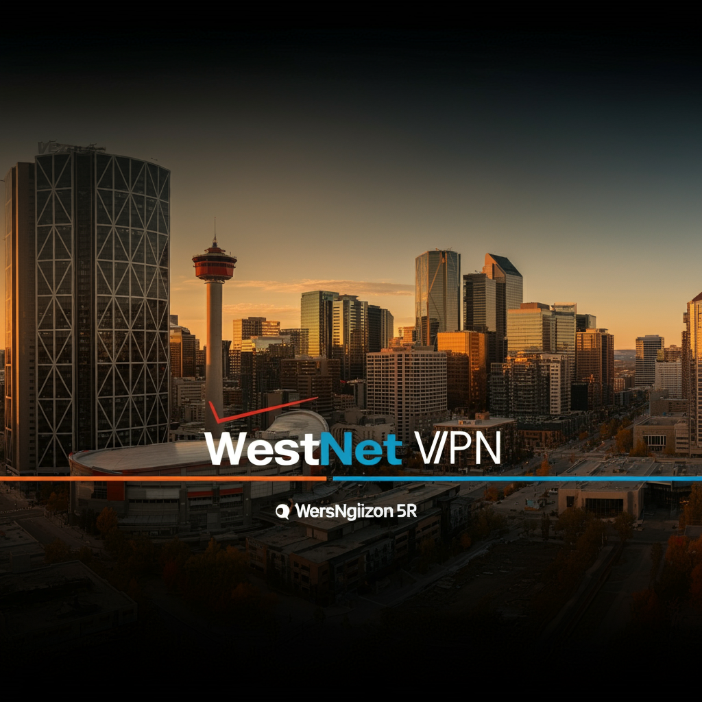 WestNet VPN Calgary skyline — dedicated VPN service powered by Verizon